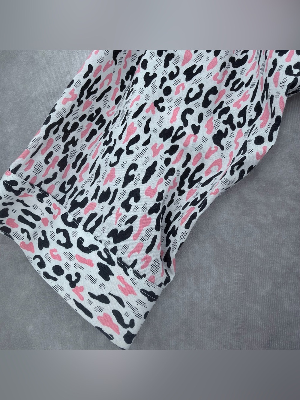 Alex Marie Pink and Black Leopard-Print Button-Down Blouse - Picture 4 of 9